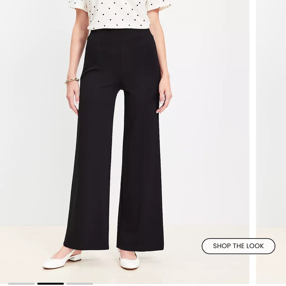 Loft Pointe High-Waist Wide-Leg Black Pants